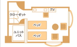 デラックスツイン間取り図